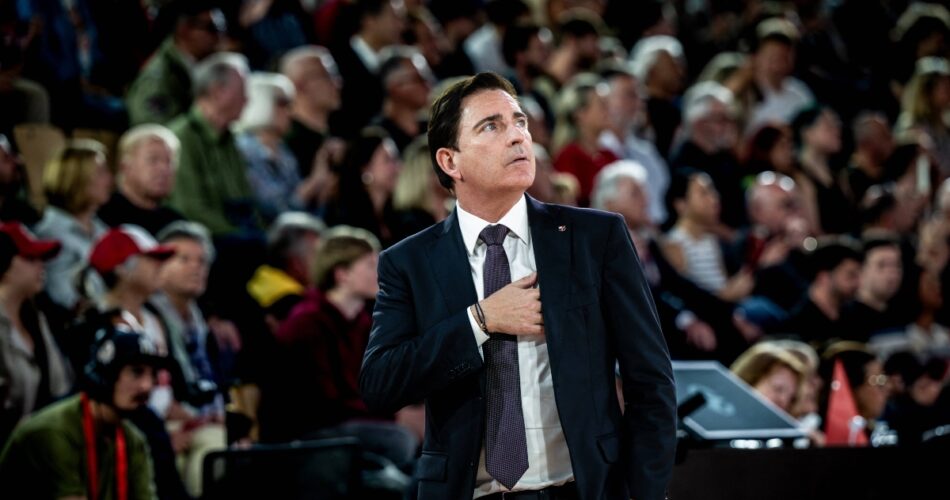 Ο Τσάβι Πασκουάλ σε αγώνα της Μπαρτσελόνα στην EuroLeague