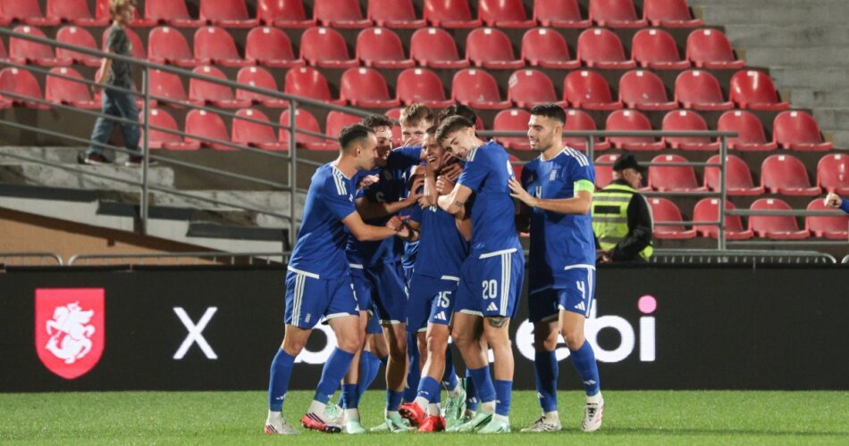 Γενικό στιγμιότυπο της Εθνικής Ελλάδας Κ21 από παλαιότερη πρόσφατη αναμέτρηση που έδωσε η Εθνική Ελπίδων