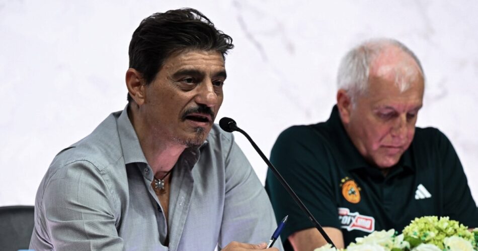 Ο Γιαννακόπουλος μαζί με τον Ζέλικο Ομπράντοβιτς σε πρόσφατη συνέντευξη Τύπου του Παναθηναϊκού